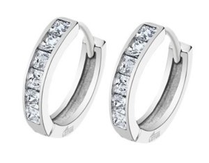 Women's Lotus Silver Hoops Earrings LP3396-4/1