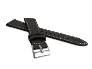 LAVVU LSSUB22 Prírodne farbený čierny remienok Nature z kože Top Grain - 22 mm