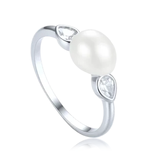 MINET Luxusný strieborný prsteň s bielym zirkónom veľ. 56 JMAS0355SR56
