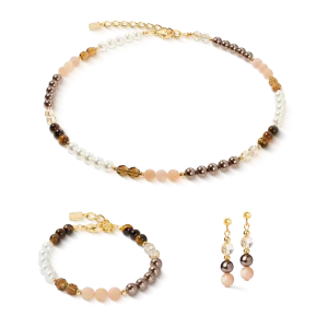 Precious Elysia gold-brown COEUR DE LION earrings 4244/21-1100