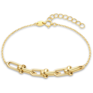 MINET Elegantný zlatý náramok s guľôčkami Au 585/1000 3,30 g JMG0310WGB18