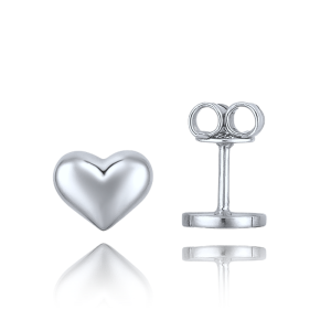 MINET Elegant gold earrings made of white gold hearts Au 585/100 0.95g JMG0231WSE00