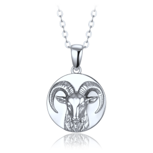 MINET Silver Capricorn Zodiac Sign Necklace JMAS9601SN50