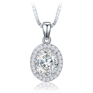 MINET Luxusný strieborný náhrdelník so zirkónmi JMAS0329SN45