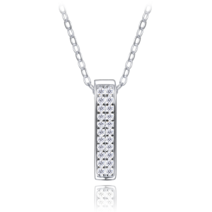 MINET Stříbrný náhrdelník se zirkonem JMAS0210SN45