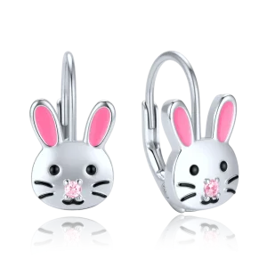 MINET Children's Silver Rabbit Earrings JMAD0075SE01