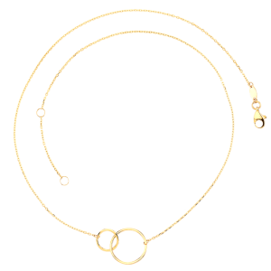 MINET Gold necklace linked rings Au 585/1000 2,45g JMG0059WGN45