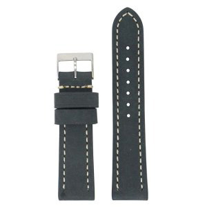 Leather strap Zeppelin black 8674-3 22 mm