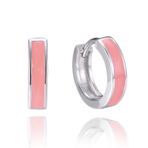 MINET Teen luminous pink silver earrings RINGS JMAN0464PE00