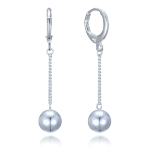 MINET Strieborné náušnice s korálkami JMAS0302SE00