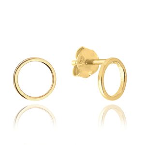 MINET Zlaté náušnice kroužky Au 585/1000 0,85g JMG0059WGE07