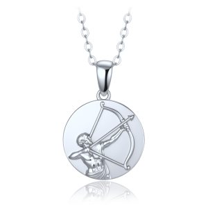 MINET Silver Sagittarius Zodiac Sign Necklace JMAS9612SN50
