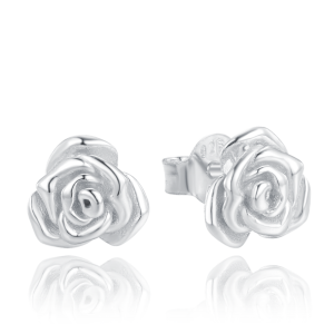 MINET Decent silver rose earrings JMAS5068SE00