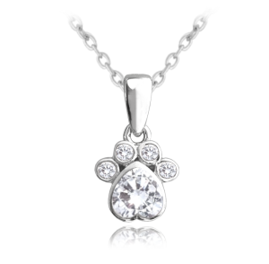 MINET Silver necklace TLAPKA with white zircons JMAD0029SN38