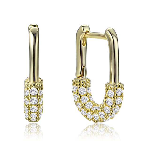 MINET Luxury gold-plated silver earrings with zircons JMAS0330GE00