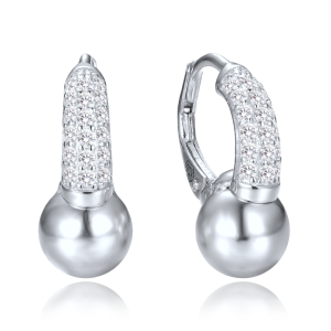 MINET Elegantné strieborné náušnice so zirkónmi JMAS0321SE00