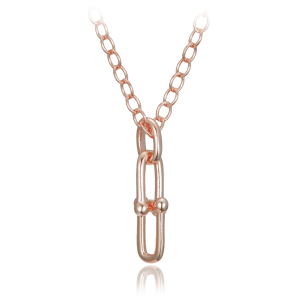 MINET Moderný pozlátený strieborný náhrdelník JMAS0319RN45