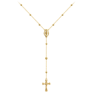 MINET Gold-plated silver necklace ROSARY JMAN0367GN52