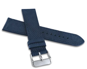 LAVVU LSAKL20 Metalický modrý řemínek BREID METAL z luxusní kůže Top Grain - 20 mm