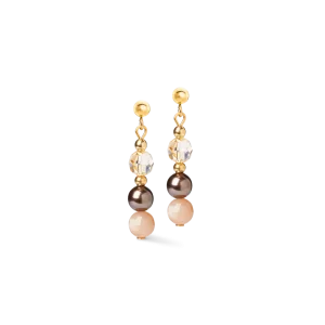 Precious Elysia gold-brown COEUR DE LION earrings 4244/21-1100