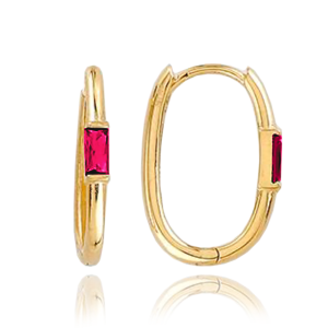 MINET Gold earrings with pink zircons Au 585/1000 1,55g JMG0090RGE00