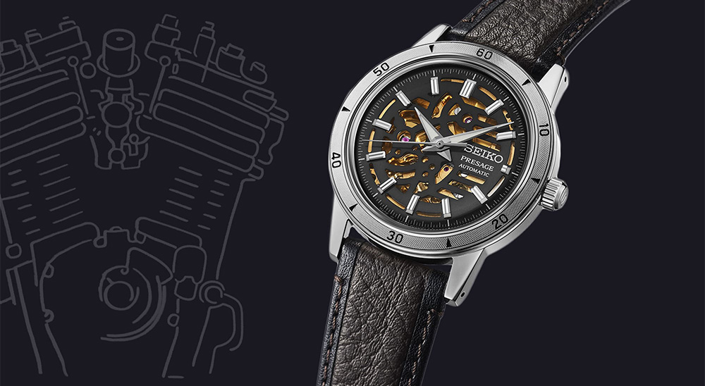 Modelový rad Seiko Presage Style60 sa predstavuje v novom motorkárskom kabáte. background