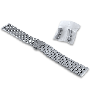 LAVVU LS1CS22 Masivní stříbrný ocelový řemínek - 22 mm