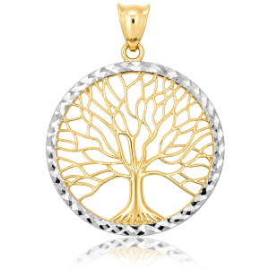 MINET Elegant Gold Tree of Life Pendant, 585/1000 Gold, 1.30 g, JMG0380WGP00