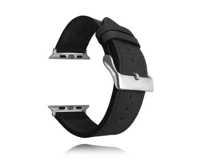 LAVVU Černý kožený řemínek Top Grain pro APPLE WATCH 38-40 mm LSXABS1