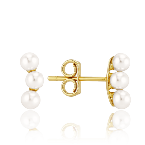 MINET Subtle gold earrings with a pearl, 585/1000 gold, 0.95 g, JMG0354WGE00