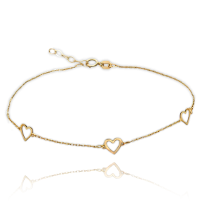 MINET Gold bracelet with hearts Au 585/1000 0,70g JMG0151WGB19