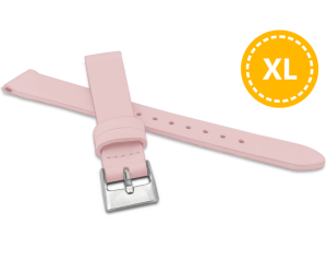 MINET MSSXP16 XL Extended pink strap in luxurious Top Grain leather - 16 mm - XL