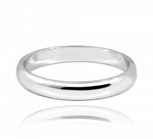MINET+ Strieborný snubný prsteň 3,5 mm - veľkosť 48 JMAN0448SR48