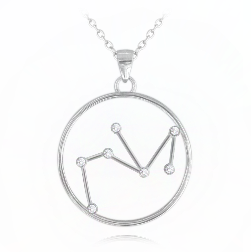 Levně MINET Stříbrný náhrdelník Stars znamení STŘELEC Czech Crystal JMAS9512SN45