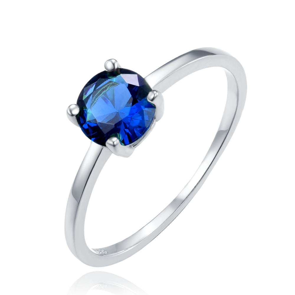 Levně MINET Elegantní stříbrný prsten s modrým zirkonem vel. 54 JMAS0150BR54