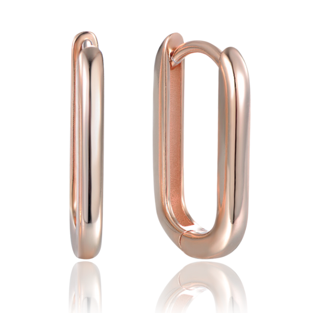 Levně MINET Rose gold stříbrné náušnice v italském stylu JMAS0177RE03