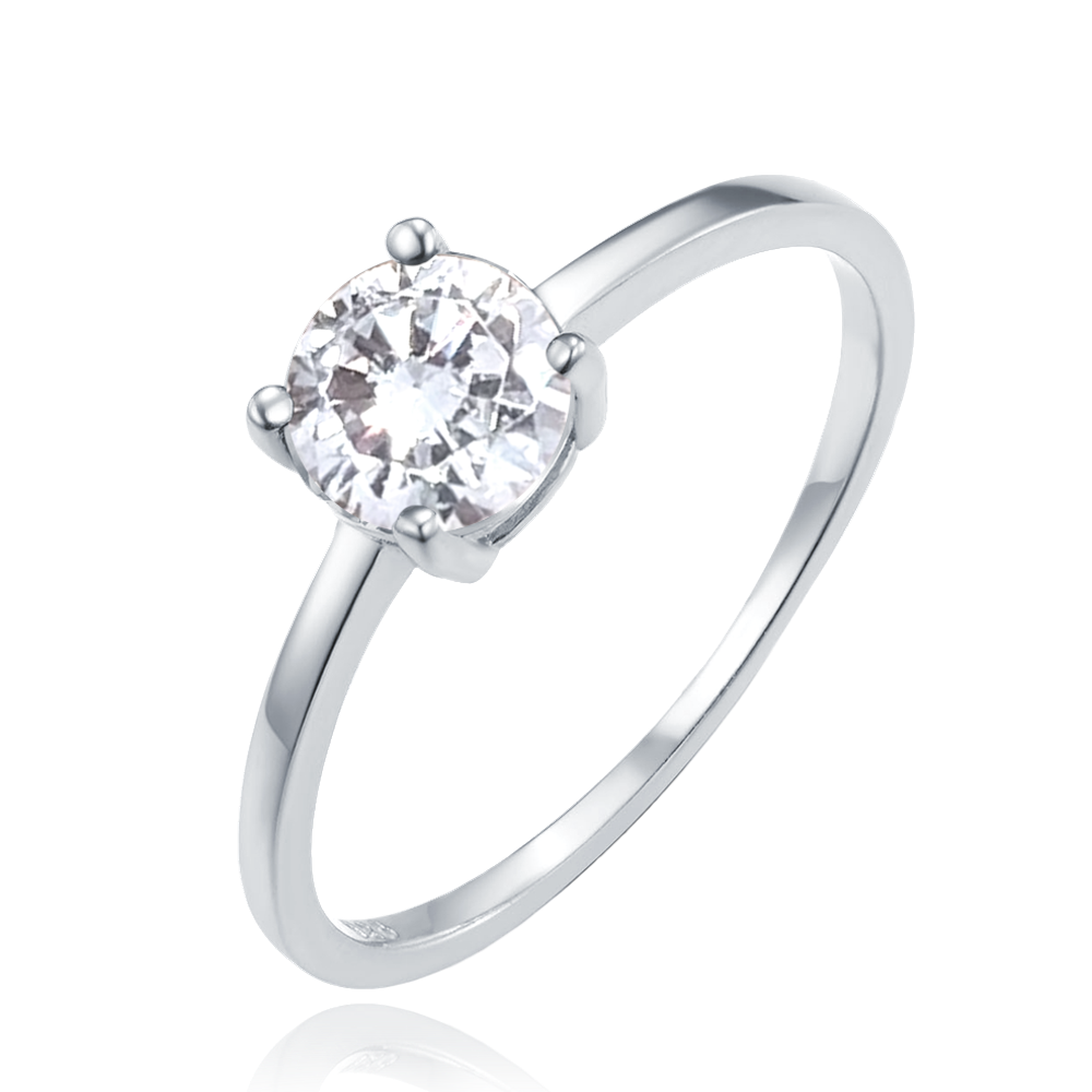 MINET Elegantní stříbrný prsten s bílým zirkonem vel. 60 JMAS0150SR60