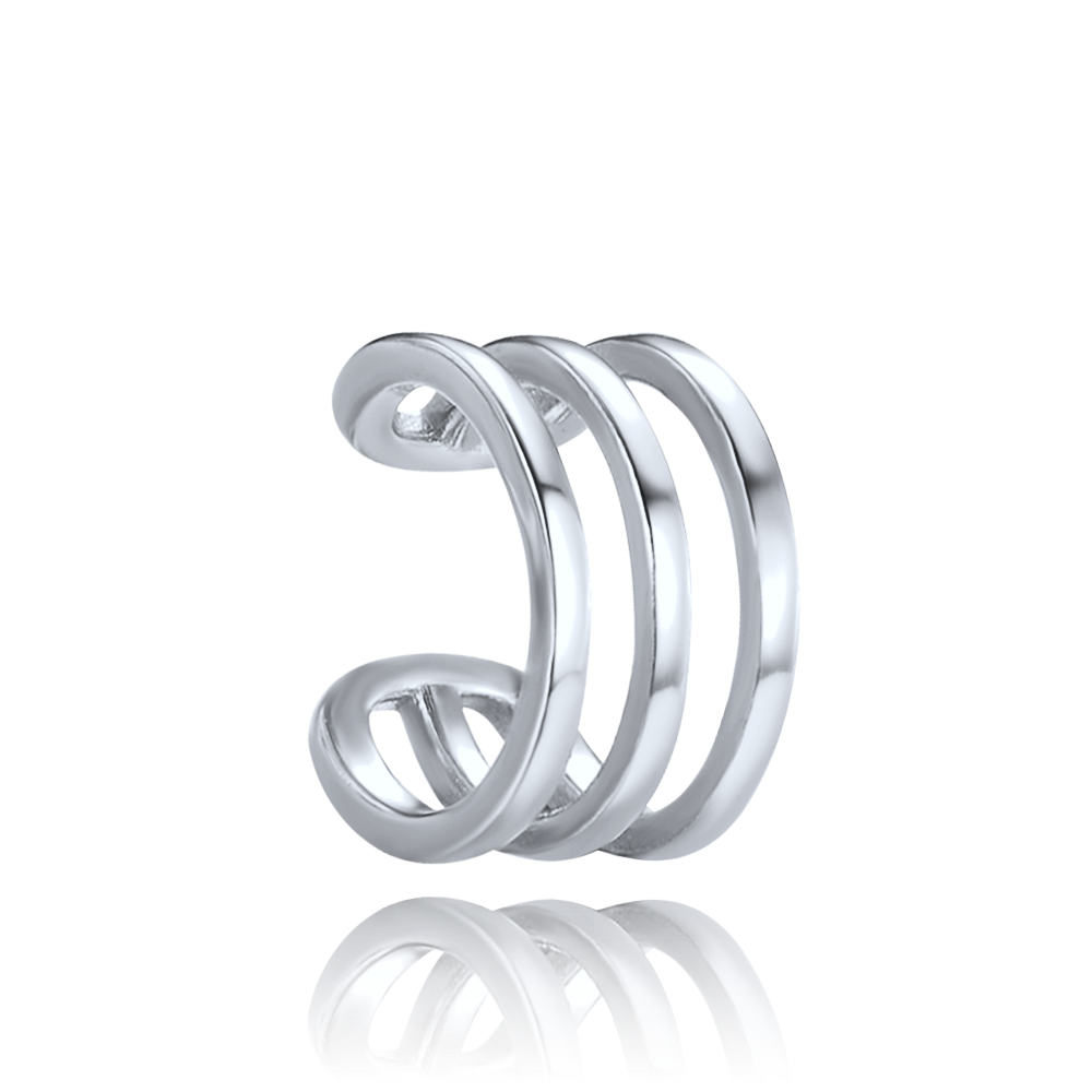 Levně MINET Stříbrná záušnice ear cuff JMAN0637SE00