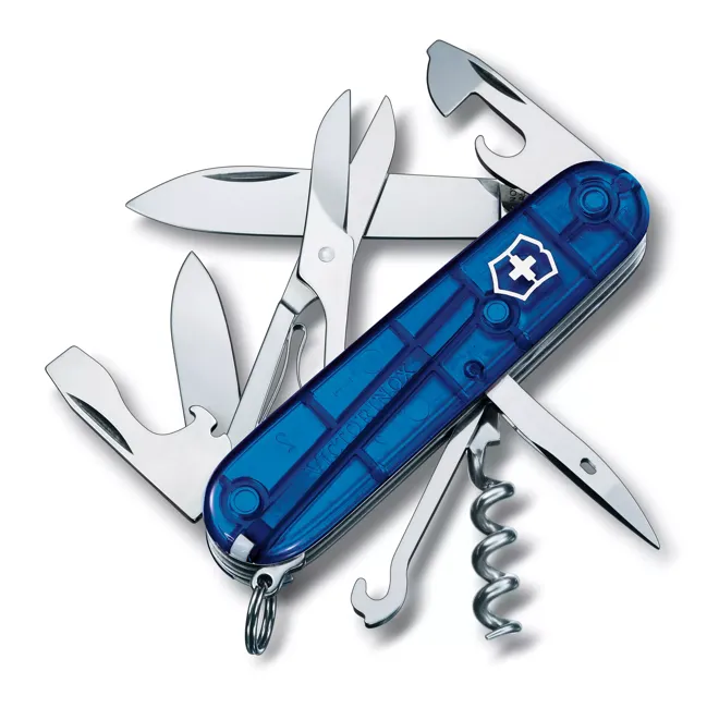 Levně Kapesní nůž Victorinox Climber 1.3703.T2 Transparentní modrá