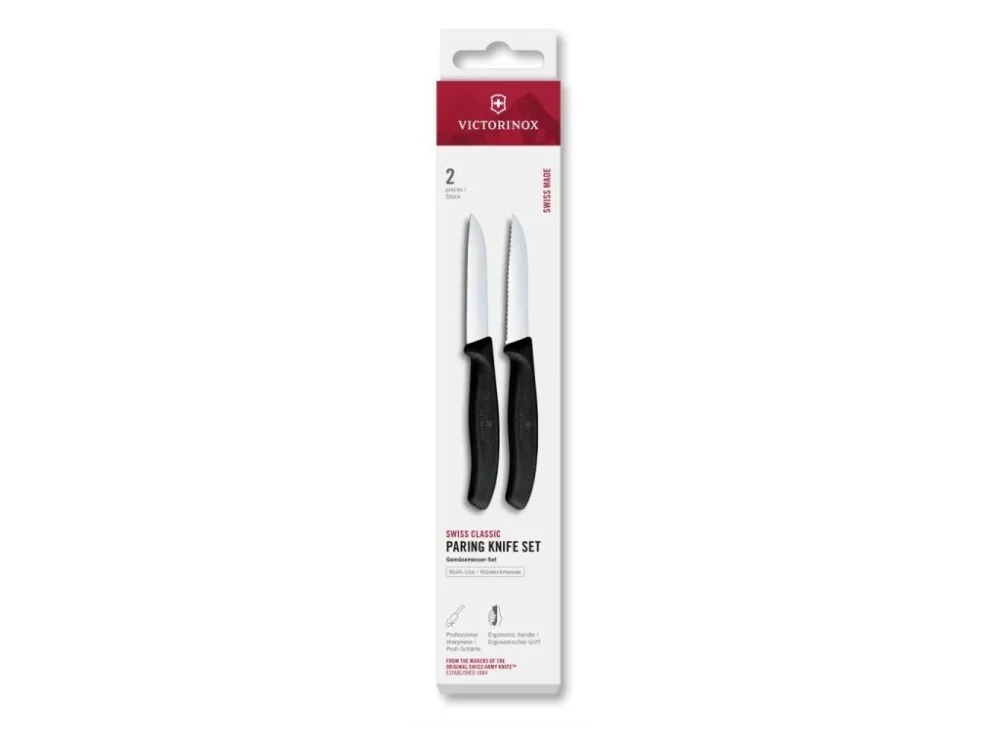 Levně Sada kuchyňských nožů Victorinox 6.7493.2 Swiss Classic, hladký/zubatý, 2 ks