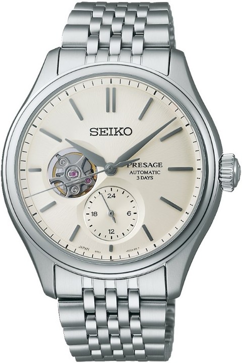 Levně Hodinky Seiko SPB469J1 Presage Classic ‘Shiro-iro’ Open Heart