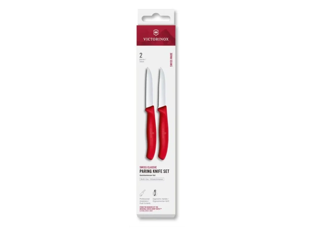 Levně Sada kuchyňských nožů Victorinox 6.7491.2C1 Swiss Classic, hladký/zubatý, 2 ks