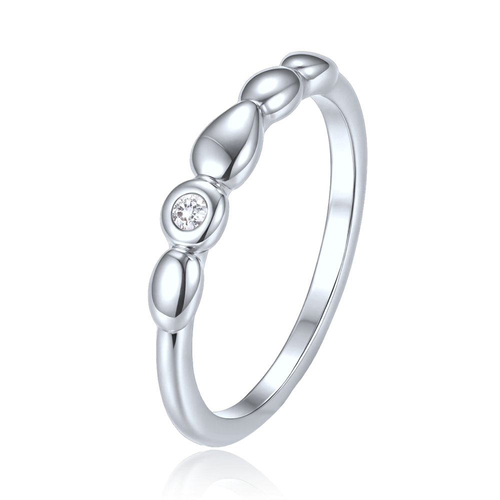 Levně MINET Elegantní stříbrný prsten s bílým zirkonem vel. 52 JMAS0311SR52