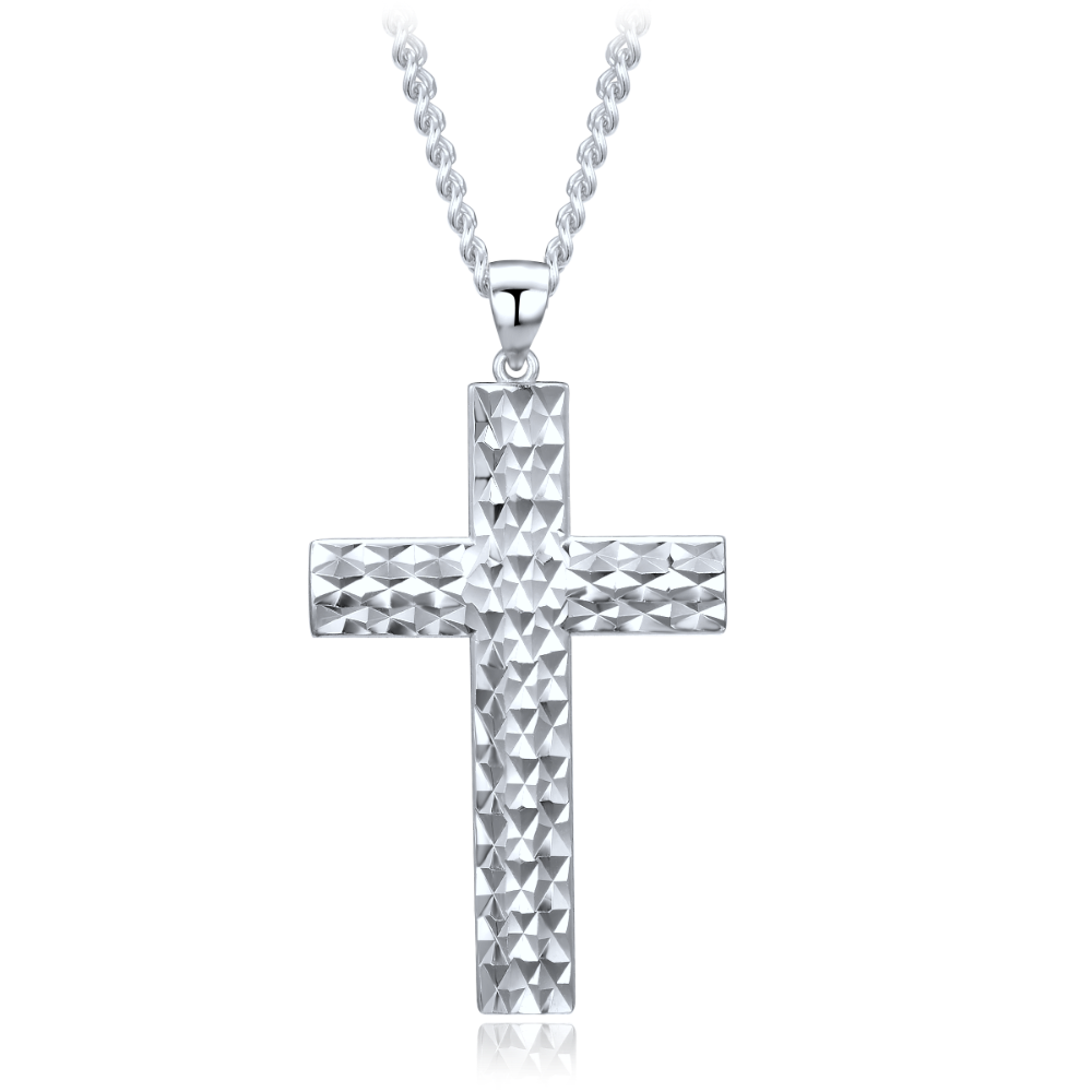 Levně MINET Elegantní stříbrný náhrdelník křížek Ag 925/1000 11,75g JMAN0631SN50