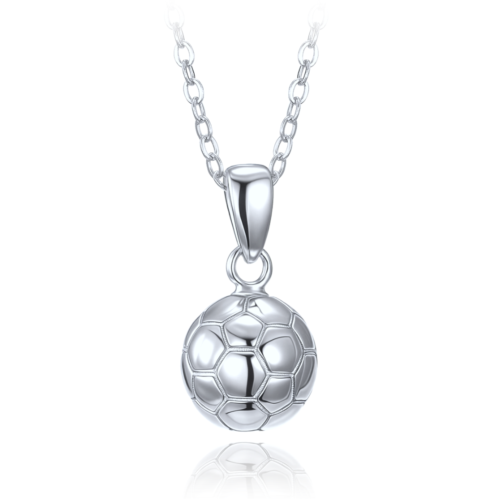 MINET Stříbrný náhrdelník fotbalový míč JMAN0659SN48