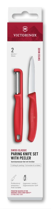 Levně Sada kuchyňského nože a škrabky Victorinox 6.7111.21C1 Swiss Classic, 2 ks