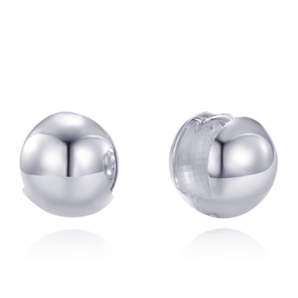 Levně MINET Elegantní stříbrné náušnice duté kuličky JMAS0264SE00