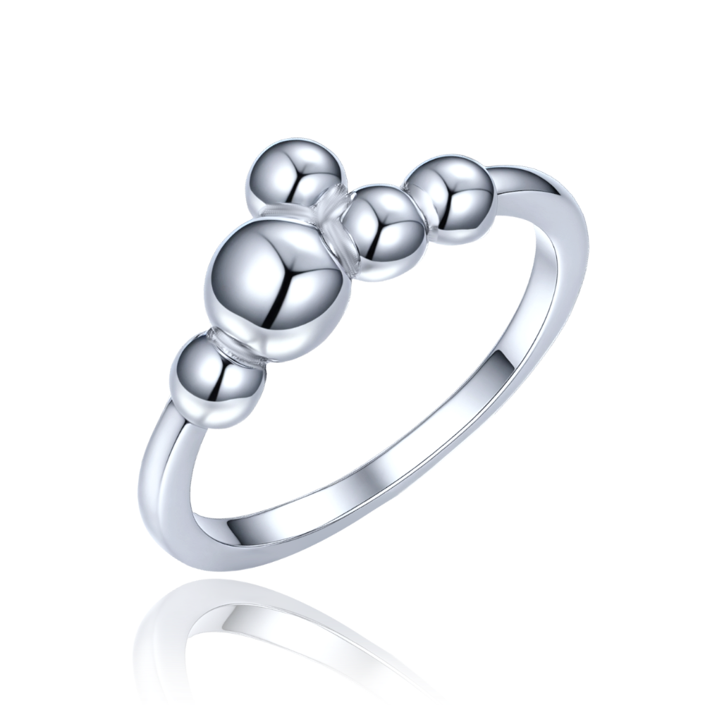 MINET Elegantní stříbrný prsten s kuličkami vel. 55 JMAS0313SR55