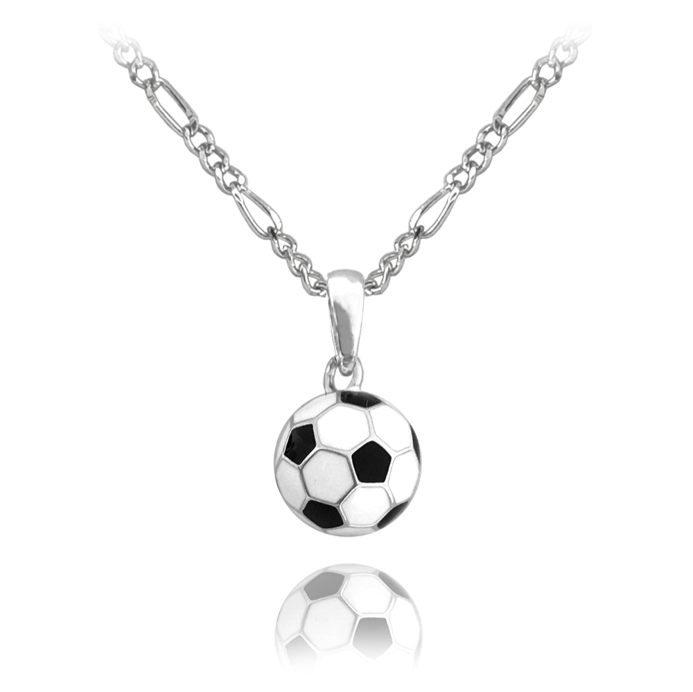 MINET Stříbrný náhrdelník FOTBALOVÝ MÍČ JMAN0410SN50