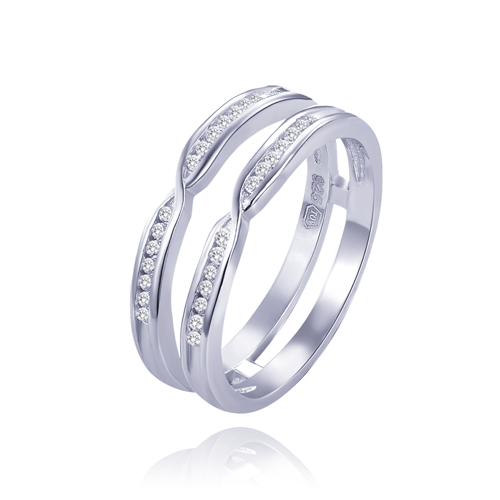 MINET Luxusní stříbrný prsten s bílými zirkony vel. 62 JMAS0270SR62